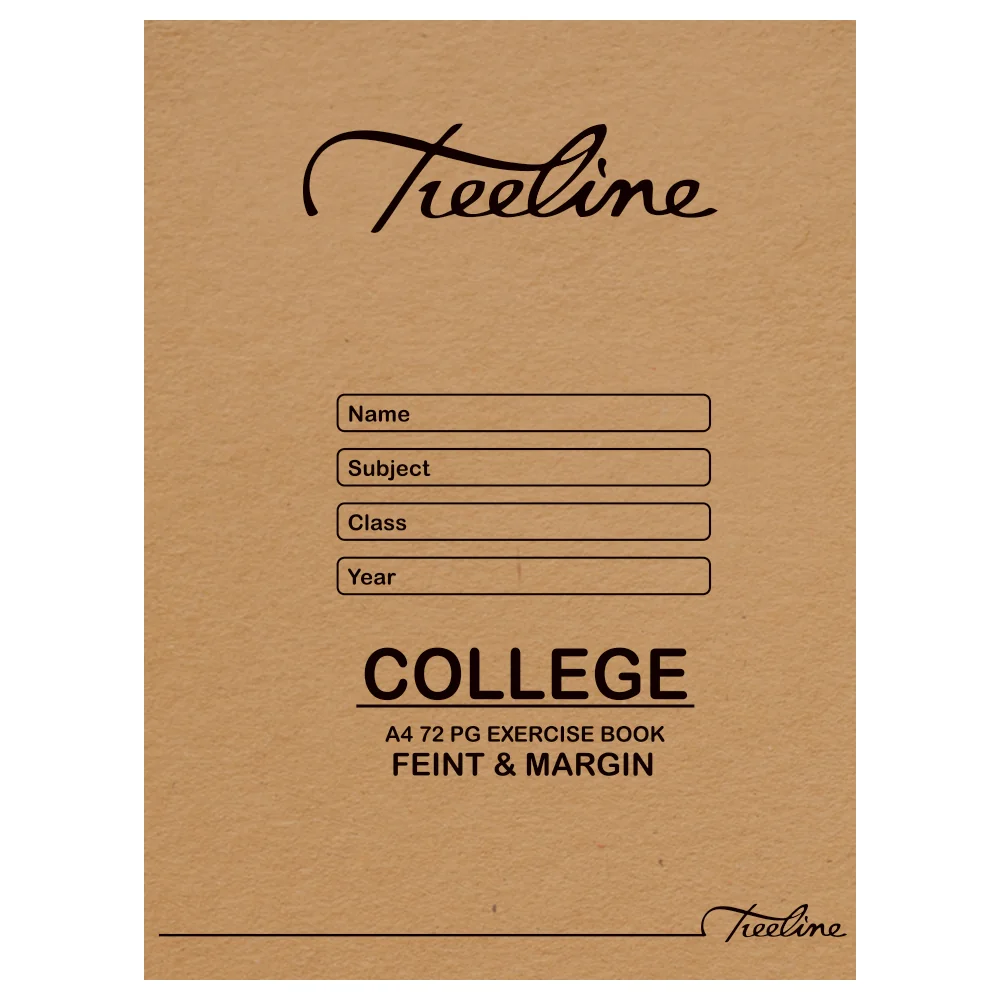 A4 - 72 page -College Exercise Book- F/M